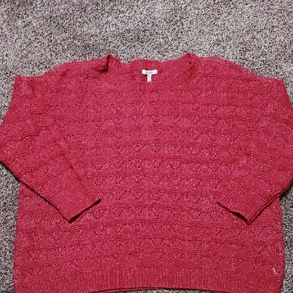Women's Plus Size, Red Sweater